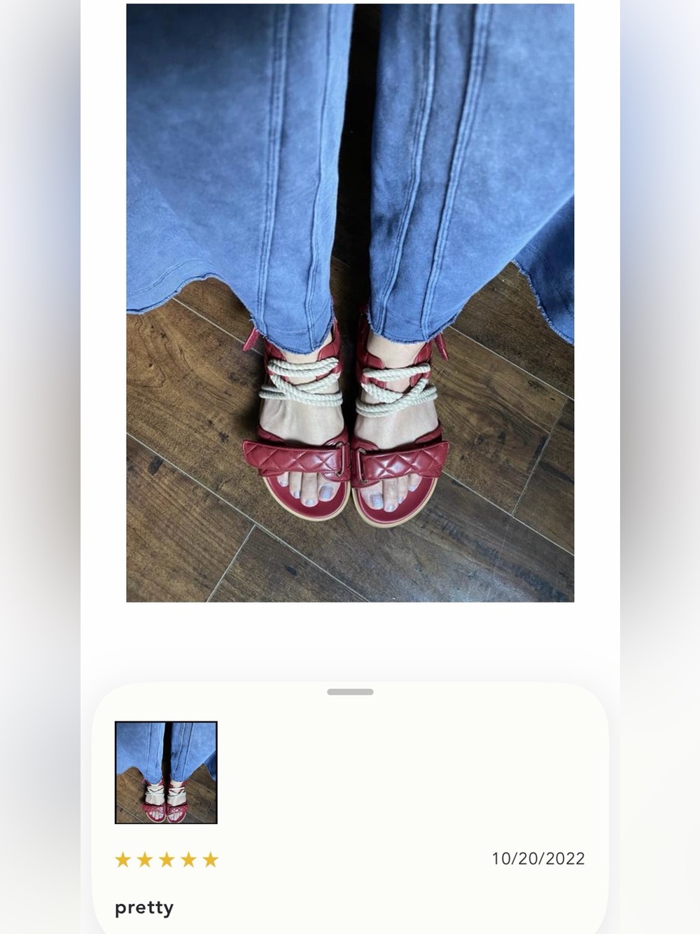 Alohas x Anthropologie Hook-Loop Braided Lipstick Red Leather Rope Sandals 39 8 - Picture 13 of 15